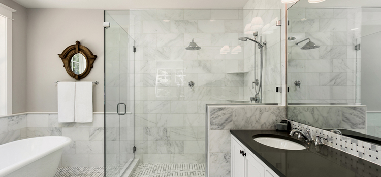 bathroom shower door installation in Oakland