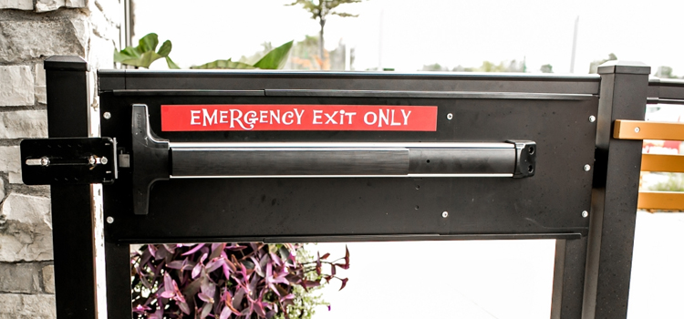 emergency push bar installation in Oakland